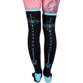 Stick N Poke Tattoo Thigh High Socks