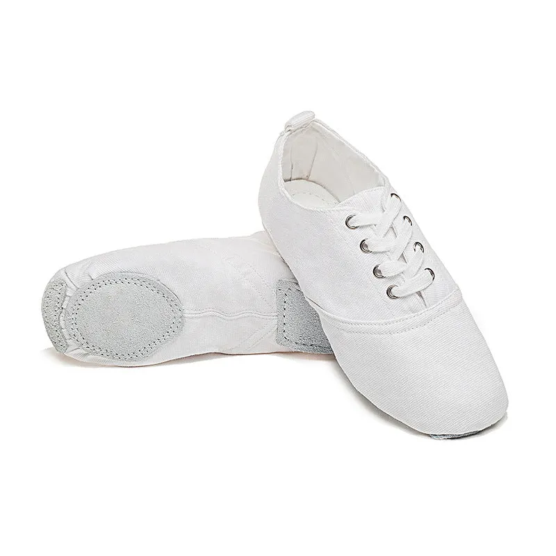Woman's Canvas Low Heel Ballet Dance Sneaker
