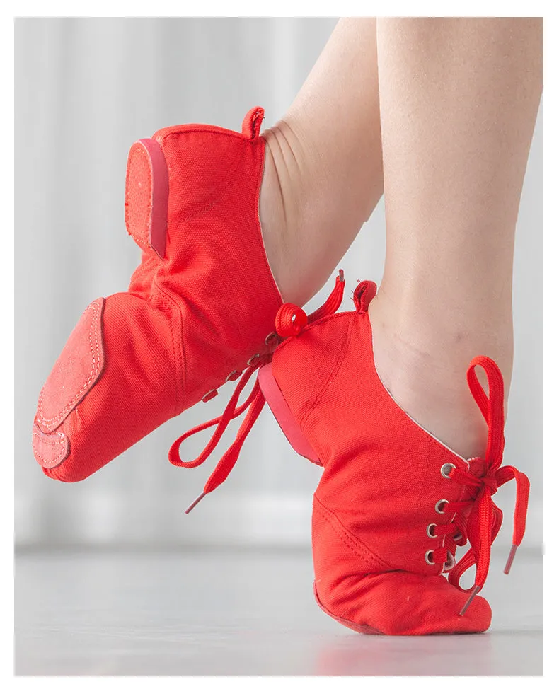 Woman's Canvas Low Heel Ballet Dance Sneaker