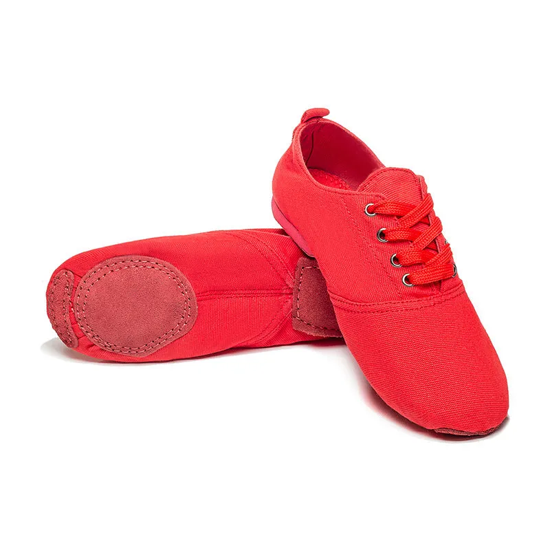 Woman's Canvas Low Heel Ballet Dance Sneaker