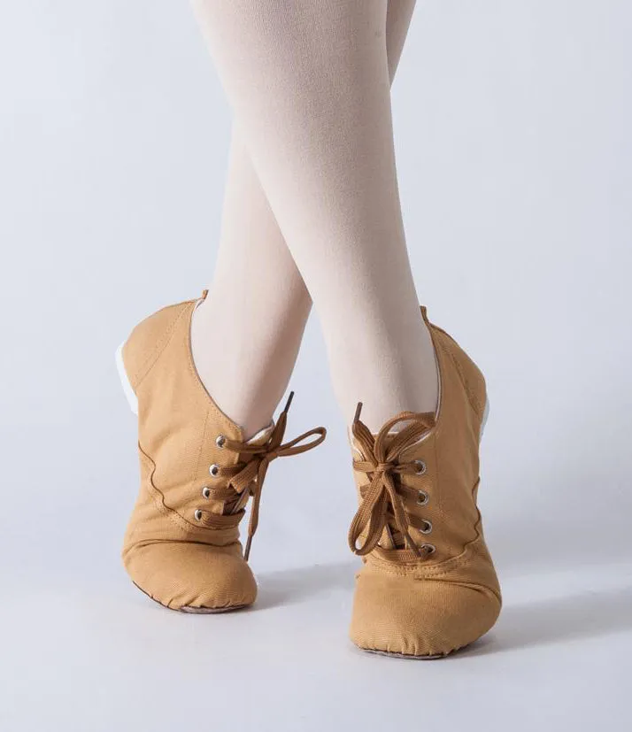 Woman's Canvas Low Heel Ballet Dance Sneaker