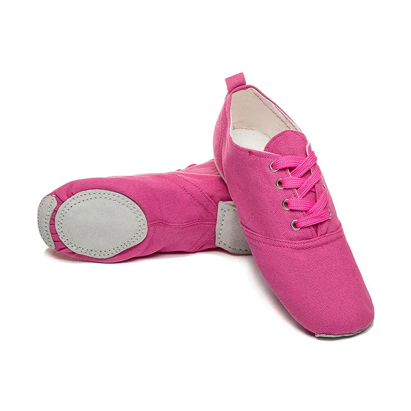 Woman's Canvas Low Heel Ballet Dance Sneaker