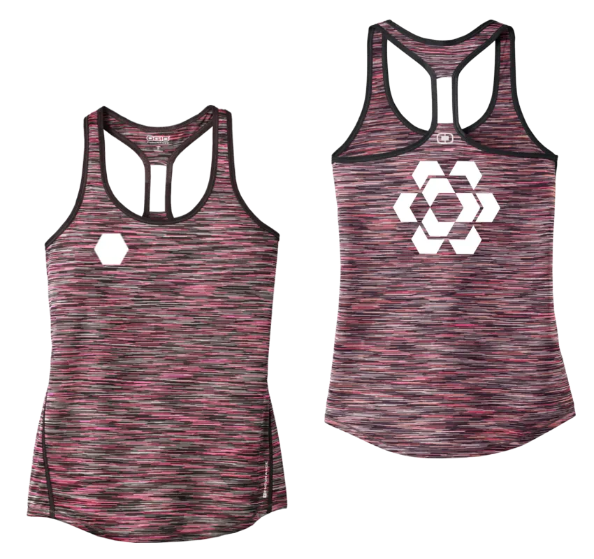 Women's Reflective Tank Top - Fractured Hexagon