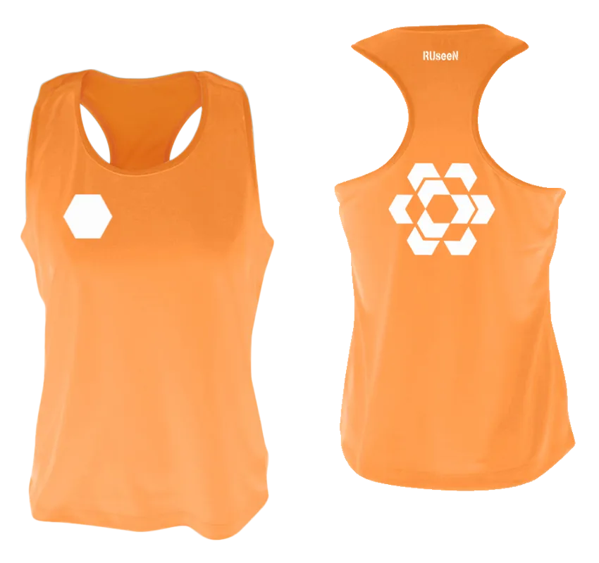 Women's Reflective Tank Top - Fractured Hexagon