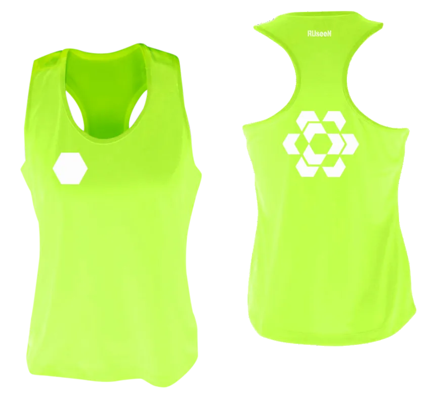 Women's Reflective Tank Top - Fractured Hexagon