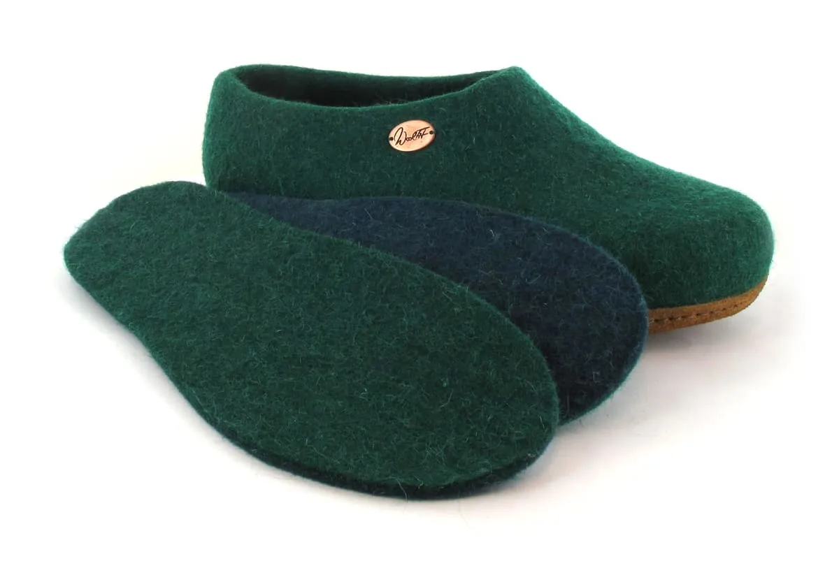 WoolFit® Colorful Felt Slippers with Insoles Classic closed-heel